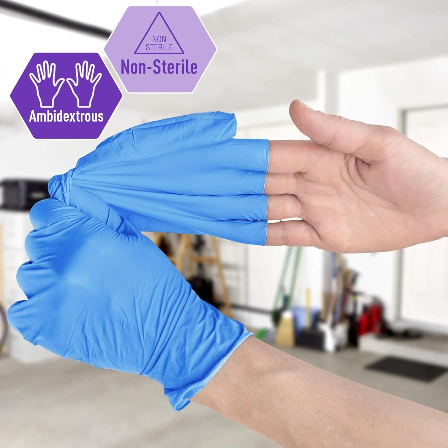Disposable Blue Nitrile/Vinyl Gloves – Comfort Fit for Medical & Everyday Use