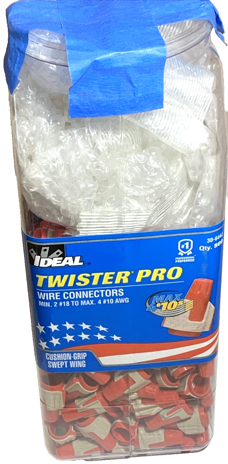 IDEAL 30-644J 344 Red/Tan Twister® ProFLEX™- Partial Jar of 500 – Flexible Skirt