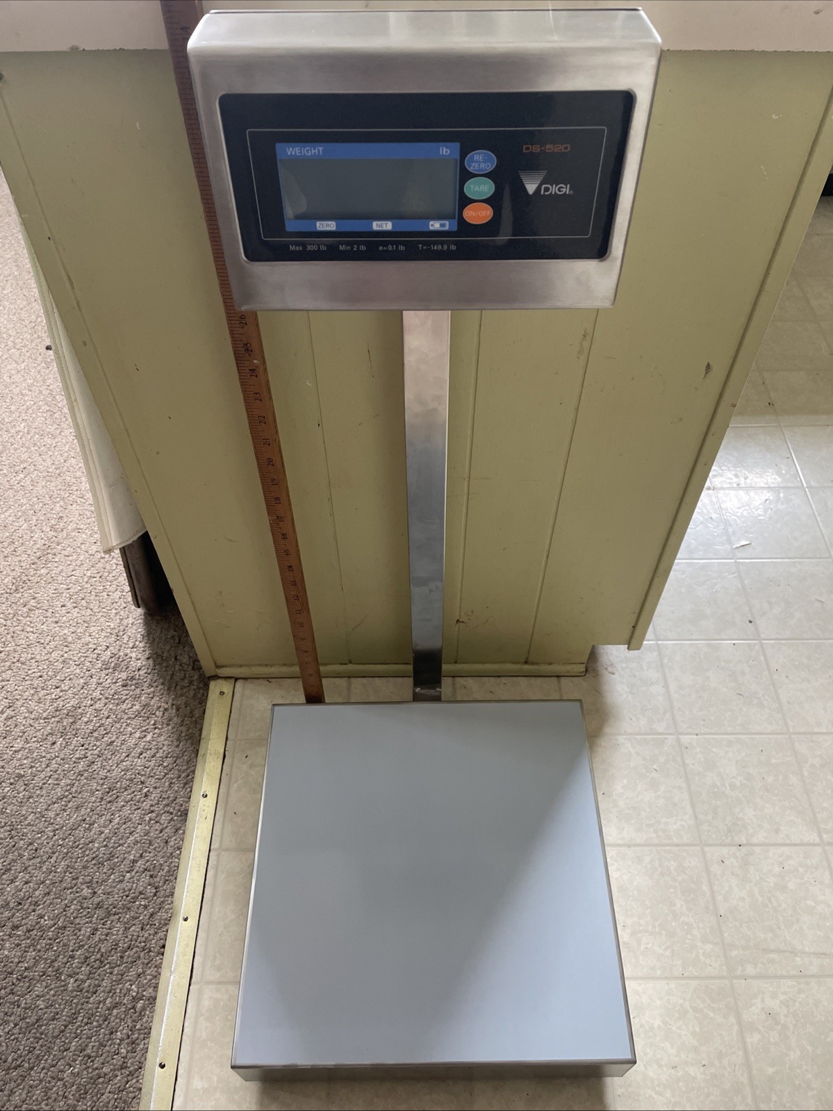 DIGI DS-520 Digital Platform Scale 300 Lb Food Service Stainless Water Resistant