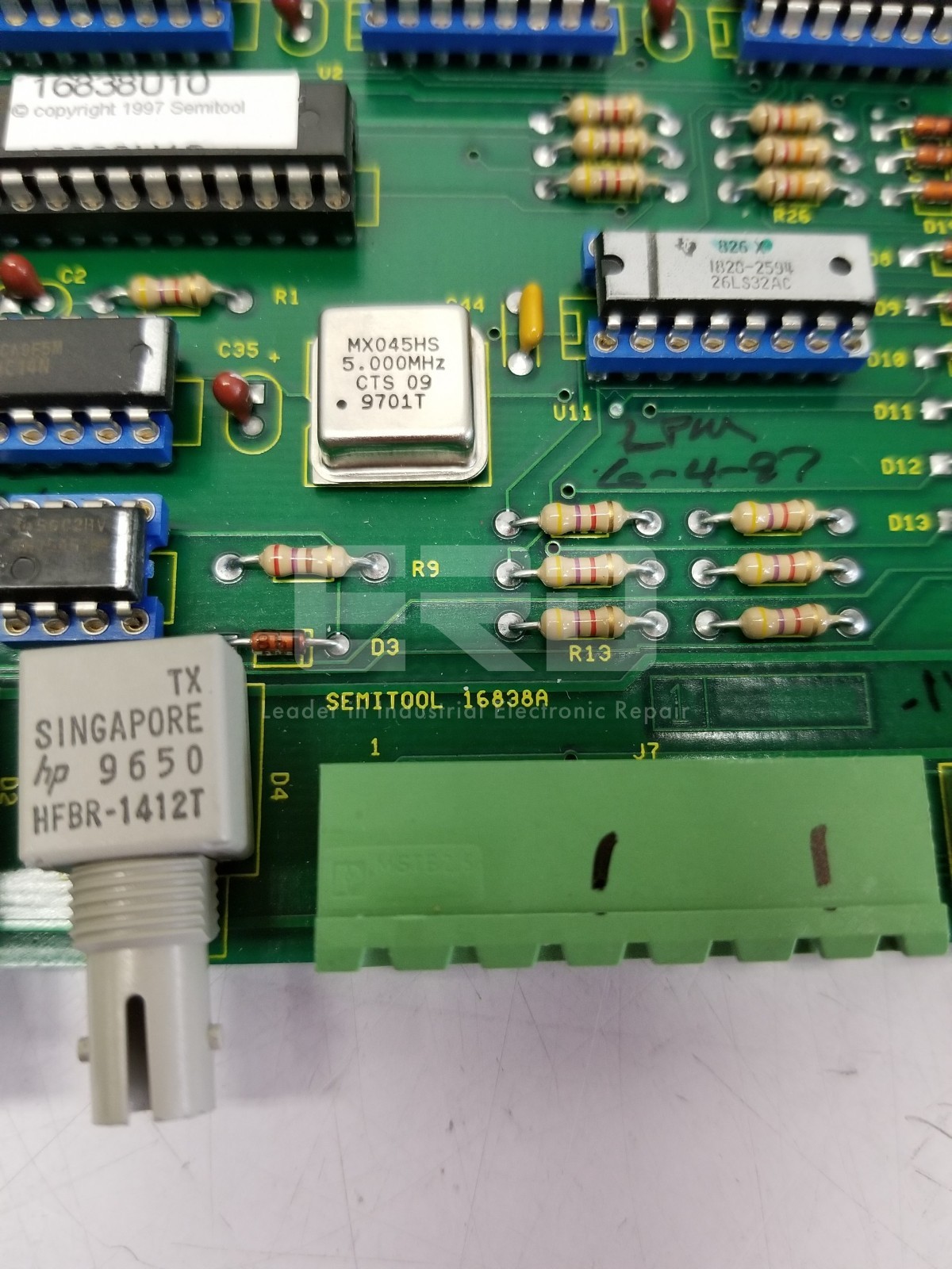 SEMITOOL 16838A Control PCB Assy. (REPAIR EVALUATION)