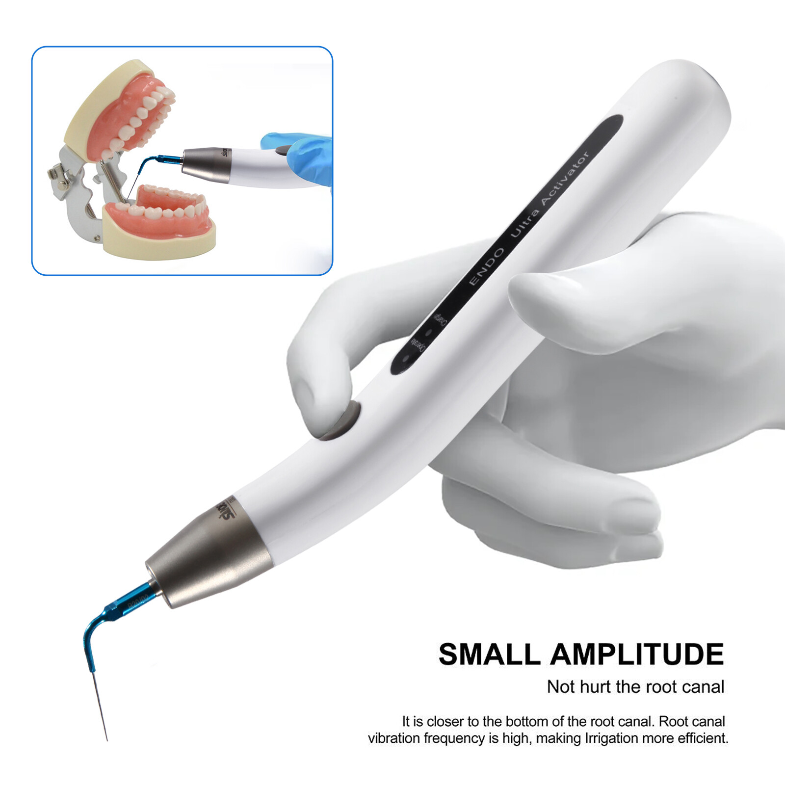 Endo Ultra Activator Dental Ultrasonic Root Canal Irrigator Handpiece 6 Tips DL
