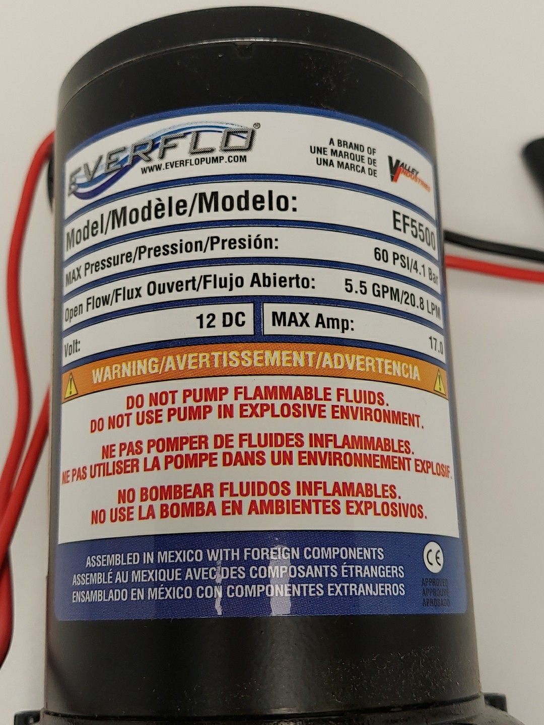 Corrosion-Resistant 12V Pump – 5.5 GPM for Agricultural Spraying Needs