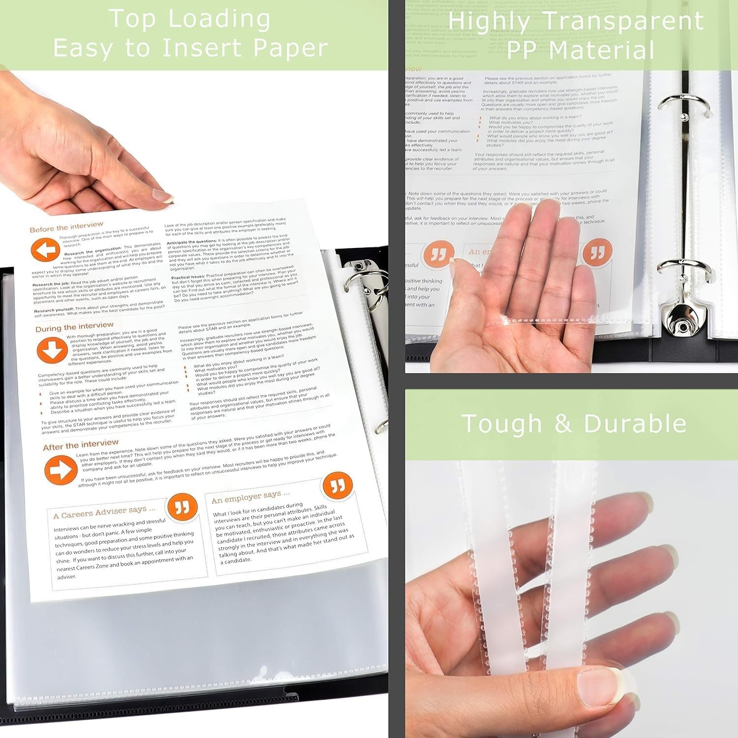 50 Pack Heavyweight Clear Sheet Protectors 8.5 x 11 – Archival Safe & Acid-Free