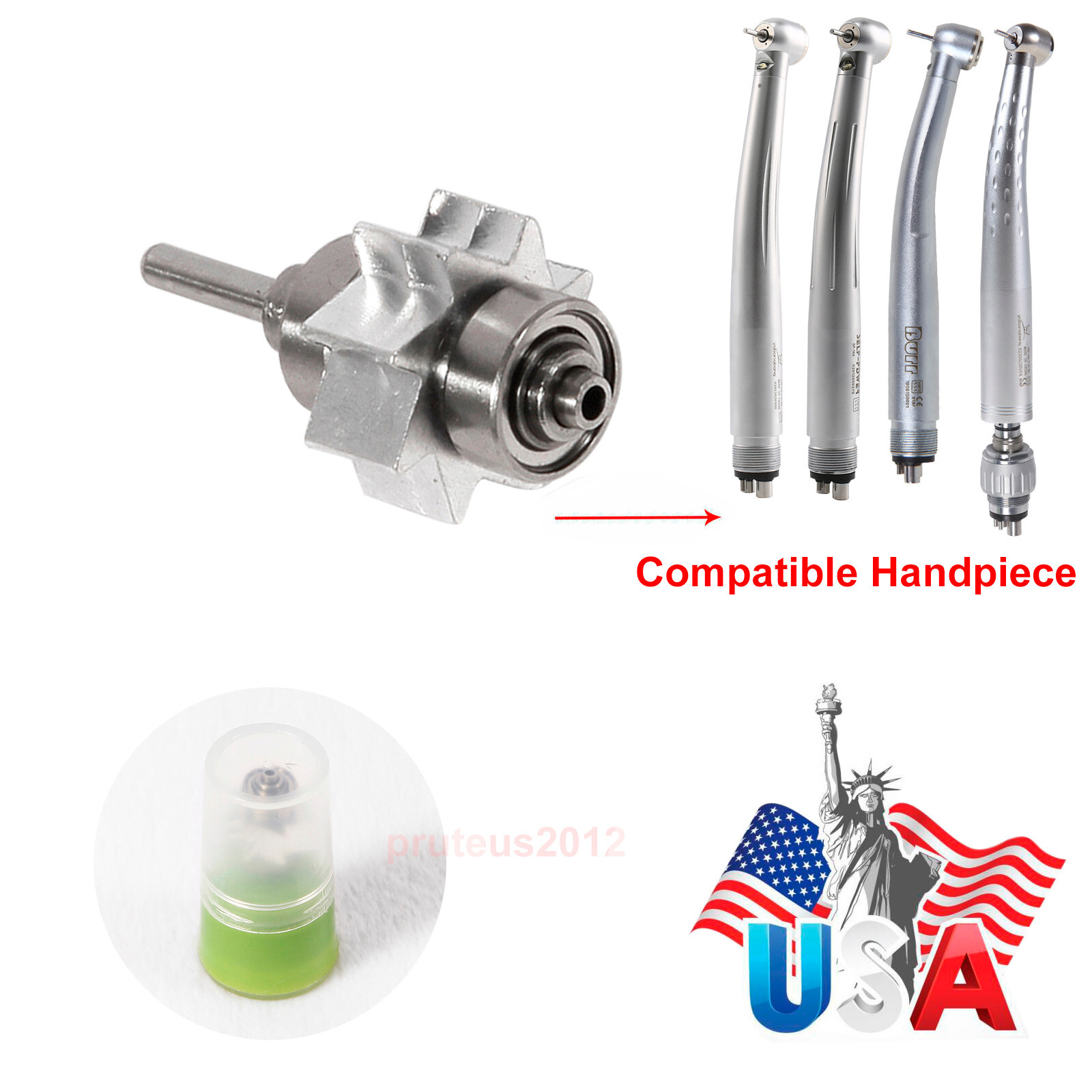 Dental Replaced Turbine Cartridge Rotor for LED High Speed Handpiece USA