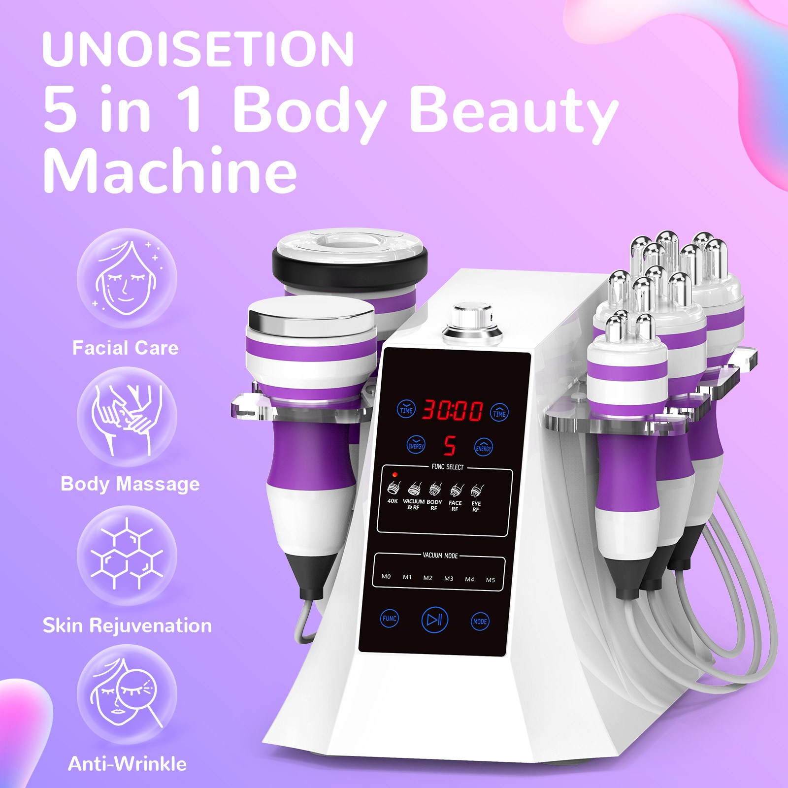 Elite 5 Attachments Beauty Machine for Boost Skin Firmness & Enhance Body Line