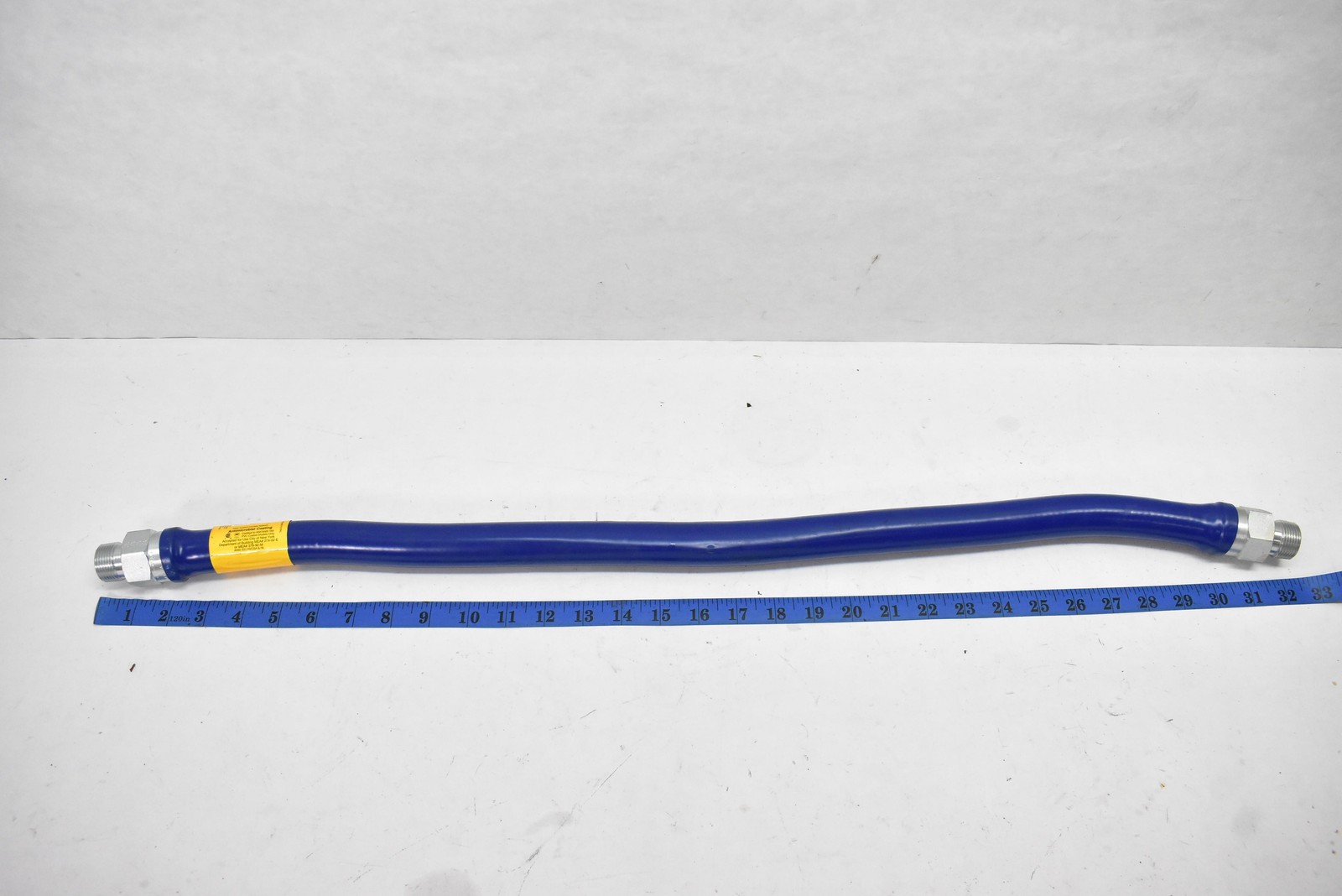 Dormont 3/4 in Gas Connector Hose Blue PVC Coated Antimicrobial Watts 3/4 MIP