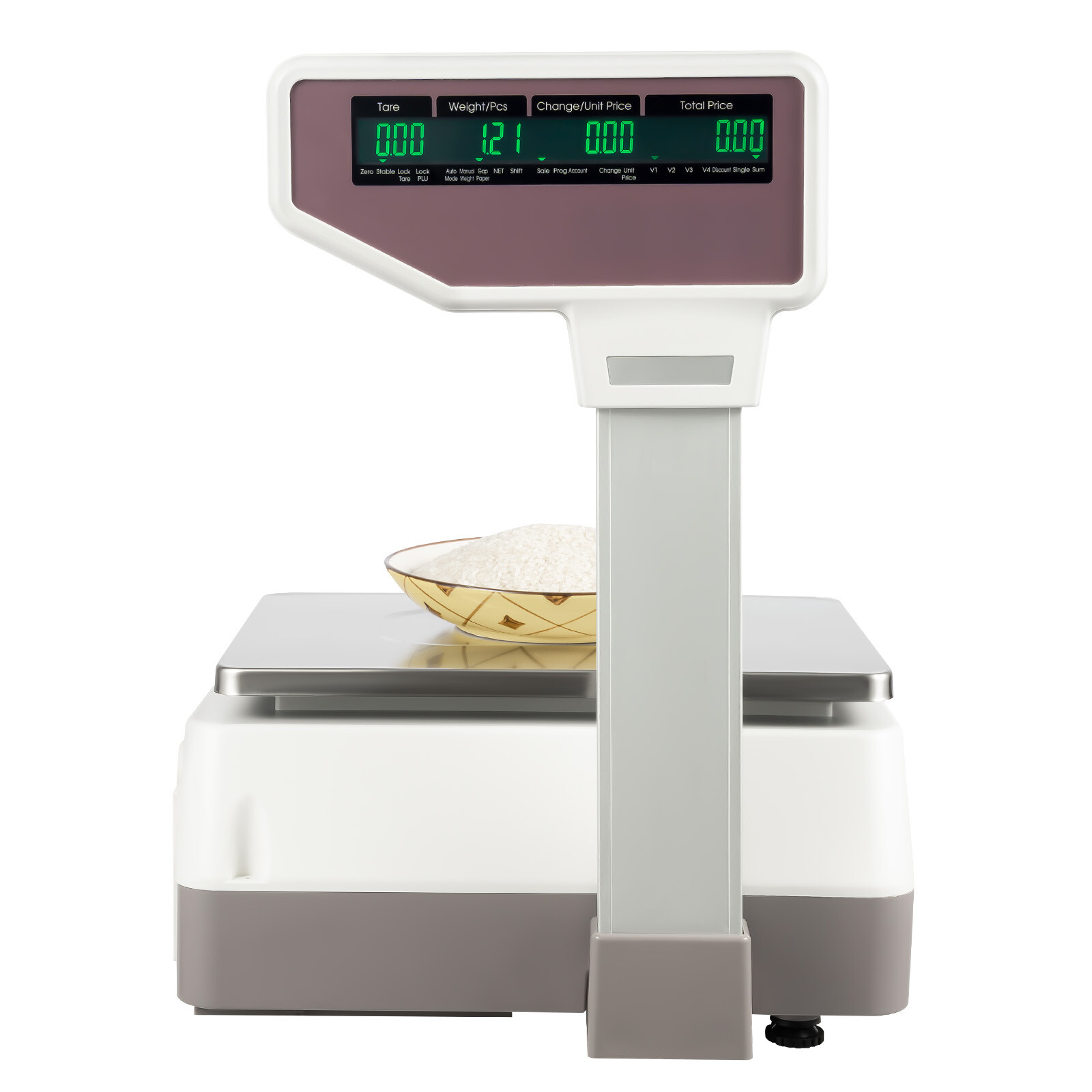 New Commercial Digital Price Computing Scale 66Lbs with Label Barcode Printer