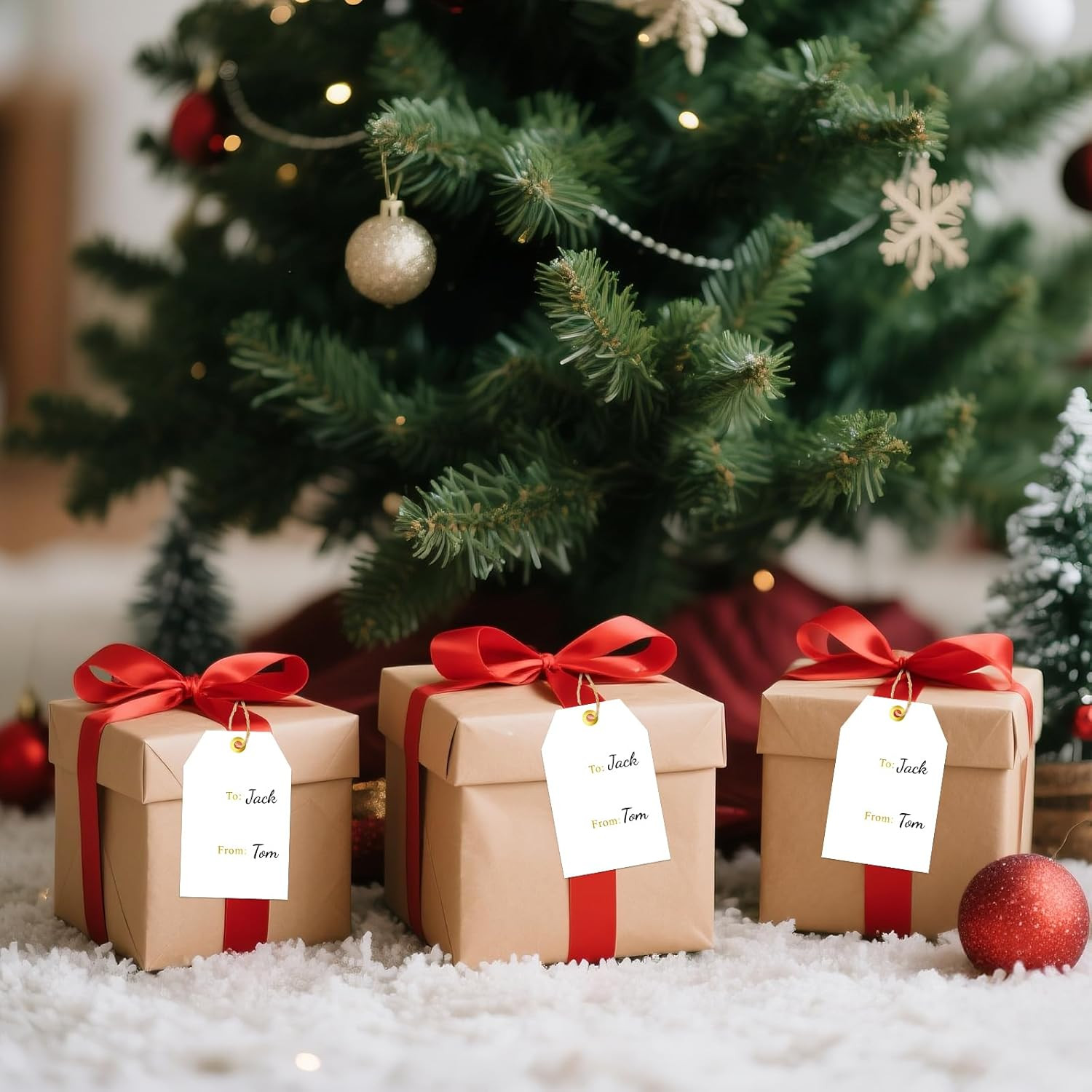 to and from Tags – 100Pcs Gift Tags with String, 3.3X2.2 in White Paper