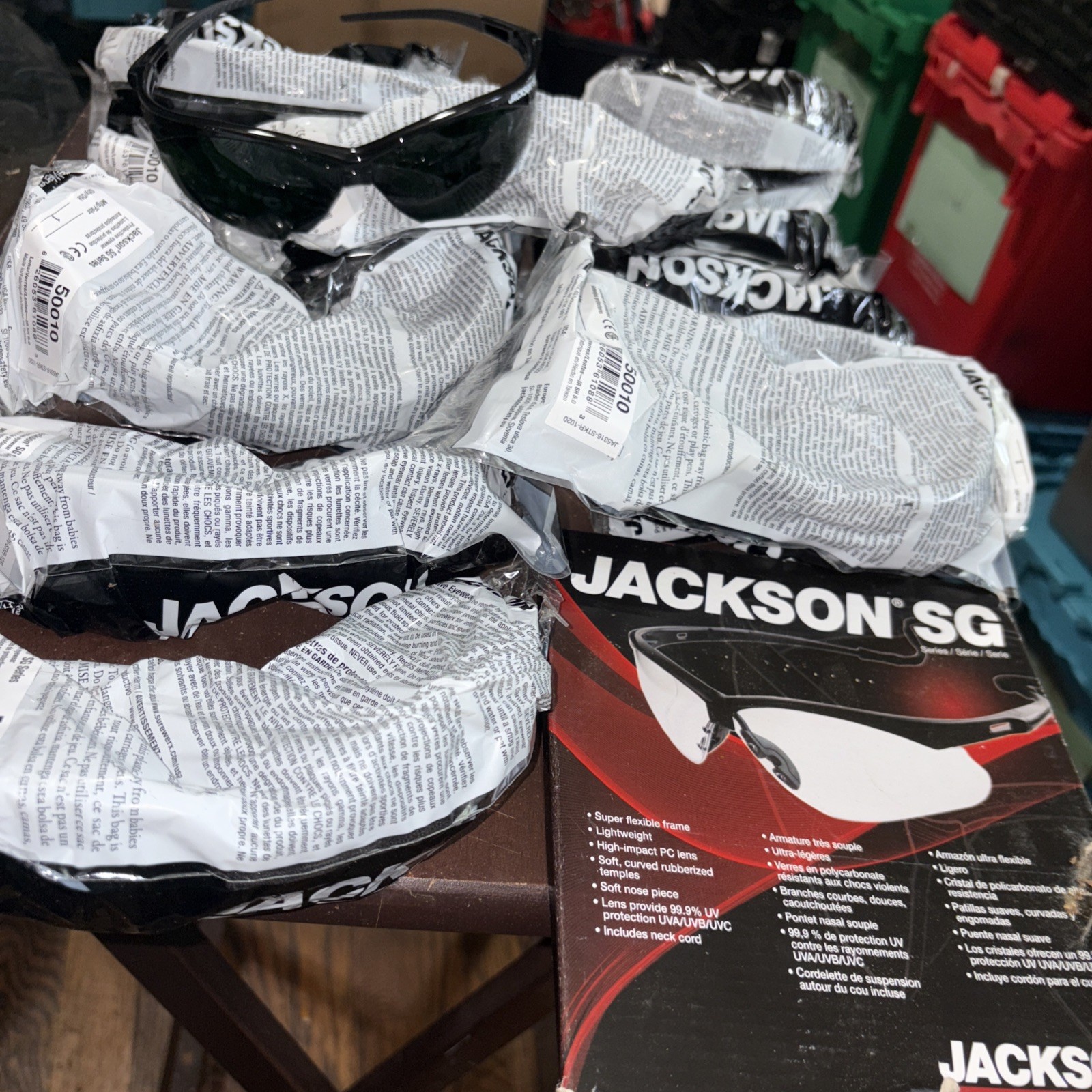 Lot Of (15) Jackson Safety Brand SG Series 50010 Lens IR SH 5.0 Lightweight NEW