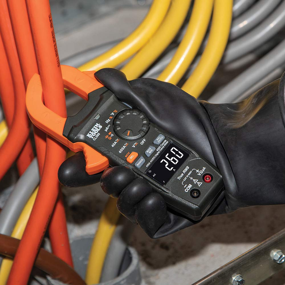 CL390 AC/DC Digital Clamp Meter, Auto-Ranging, 400 Amp, NCVT Tester, Hi-Viz LCD