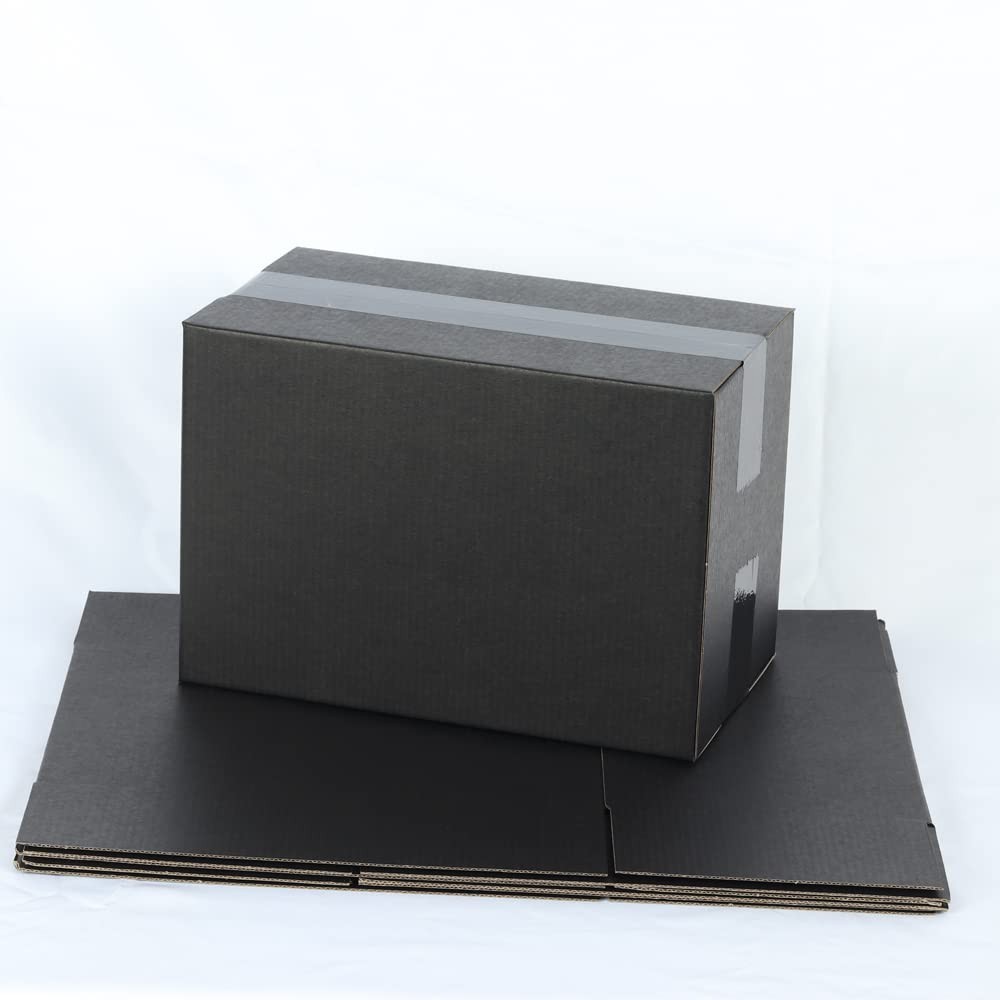 Black Shipping Boxes Packing Corrugated Cartons Many Sizes Available Save Now!