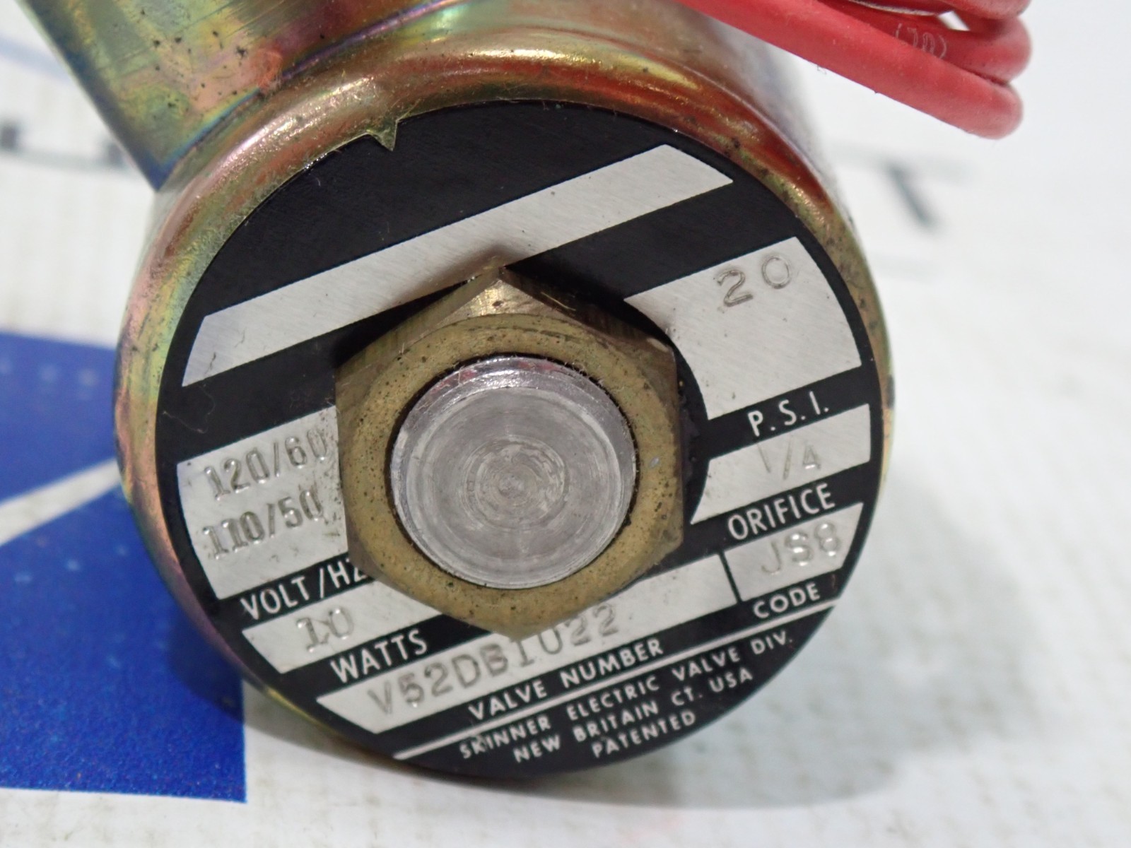 Skinner V52DB1022 V5 Solenoid Valve 110/120V PSI 1/4 10 Watts