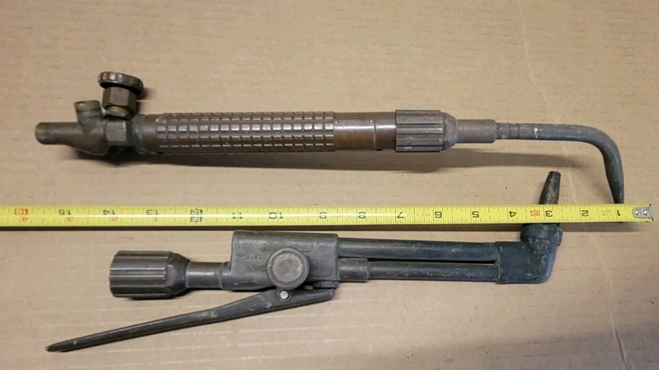 Airco 800 And 1875 Brads Welding Torch Handle & Head Attachment with Tip Lot