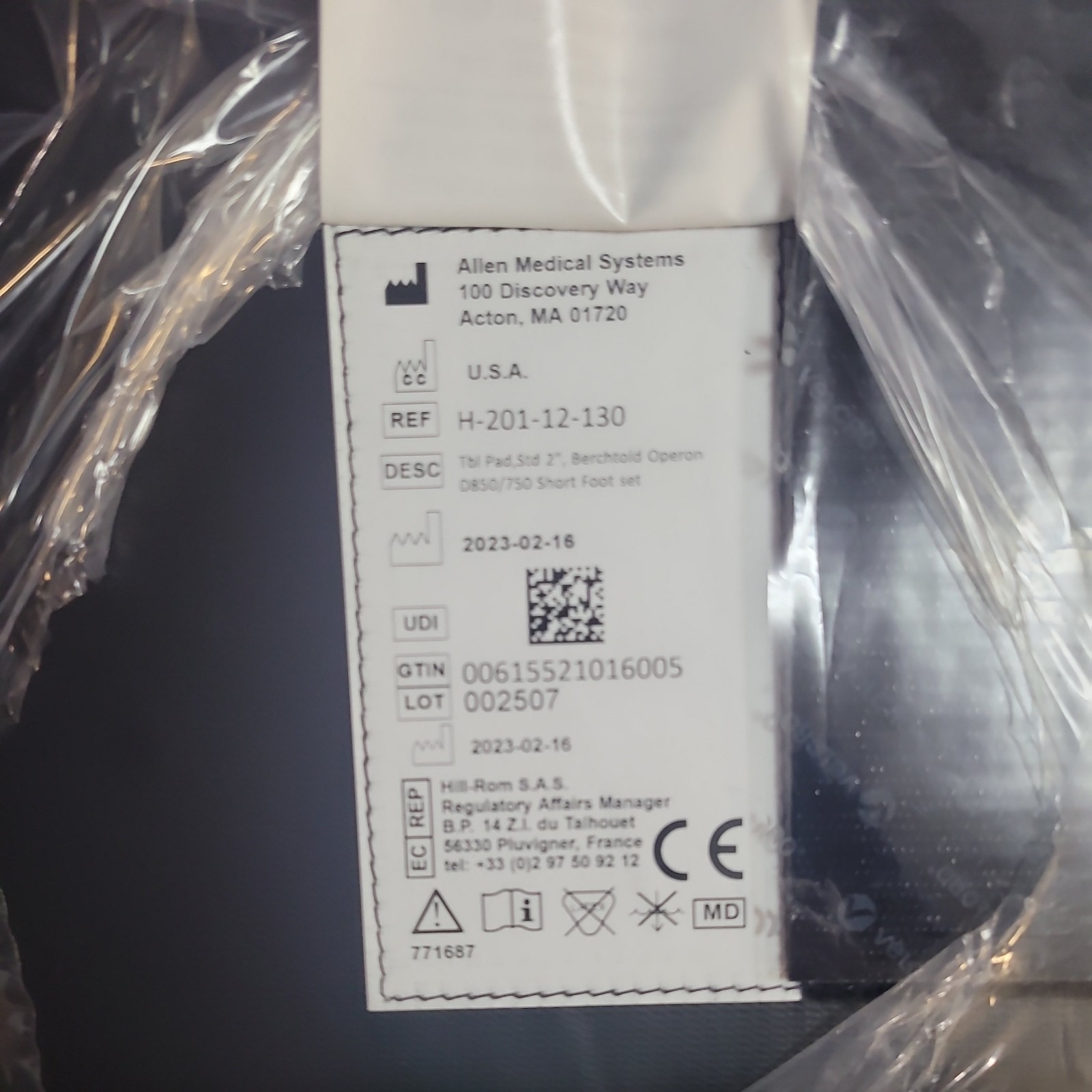 Surgical Table Foam pads set 4 pcs, for Berchtold D850 & Operon 750