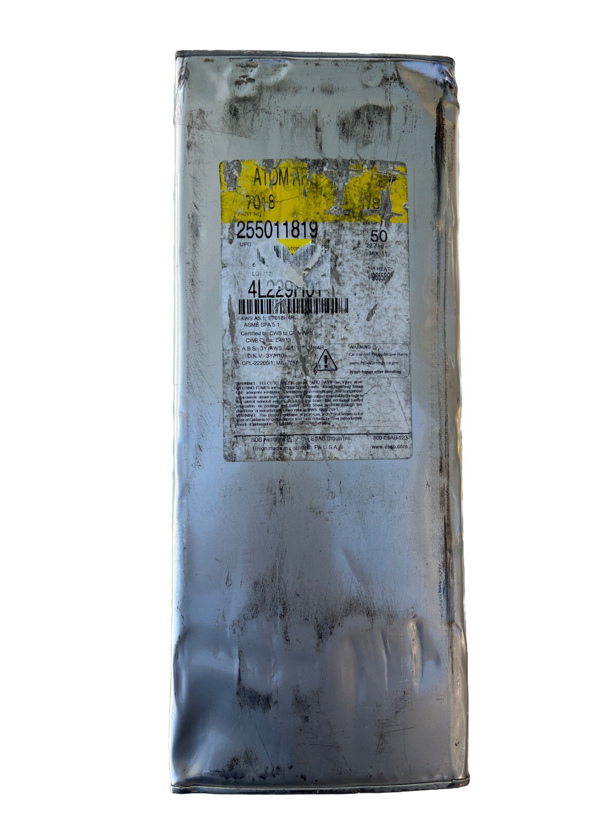 ESAB Welding ATOM ARC 7018 Low Hydrogen Iron Powdered Electrodes 255011819 1/8″