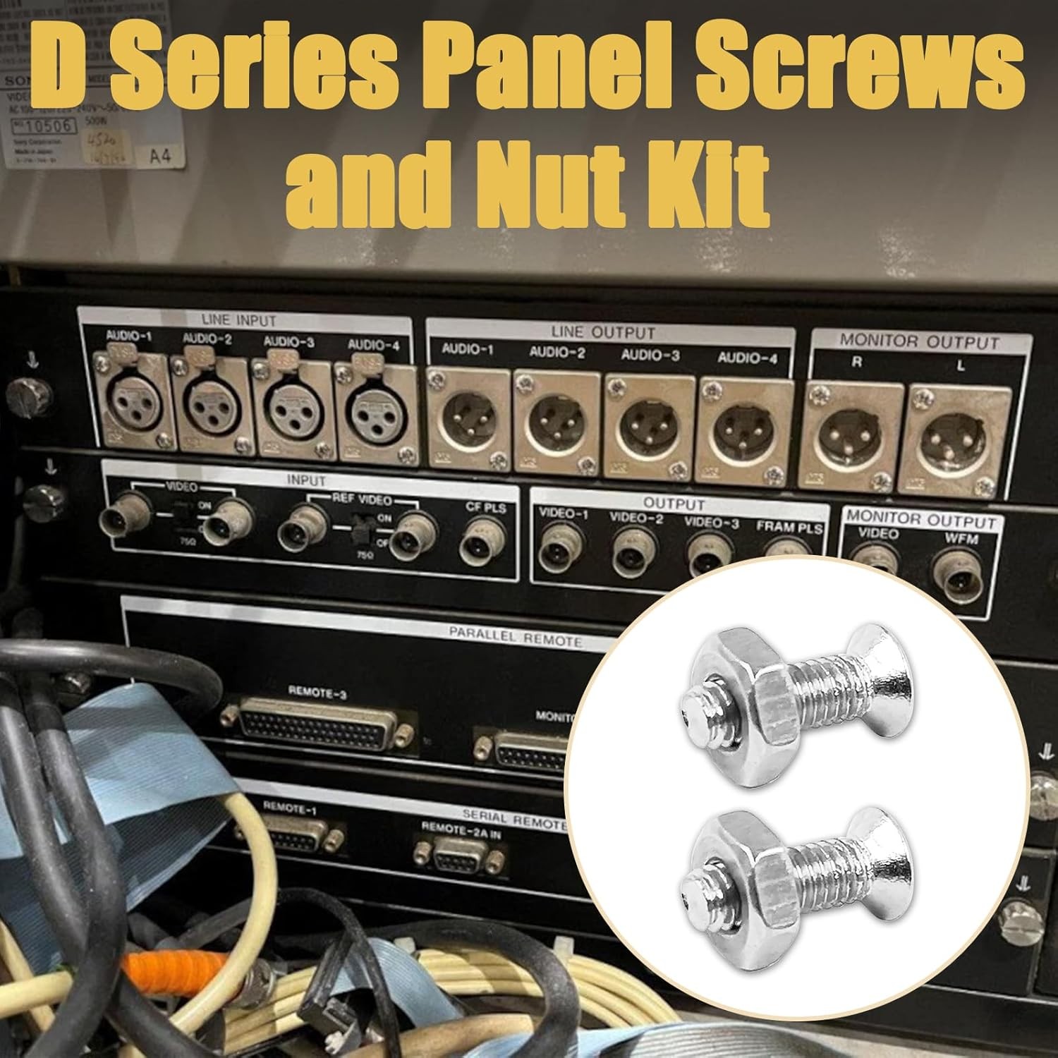 100 Pieces D Series Panel Screws and Nut Kit – Panel Mount Connector, Audio Serv