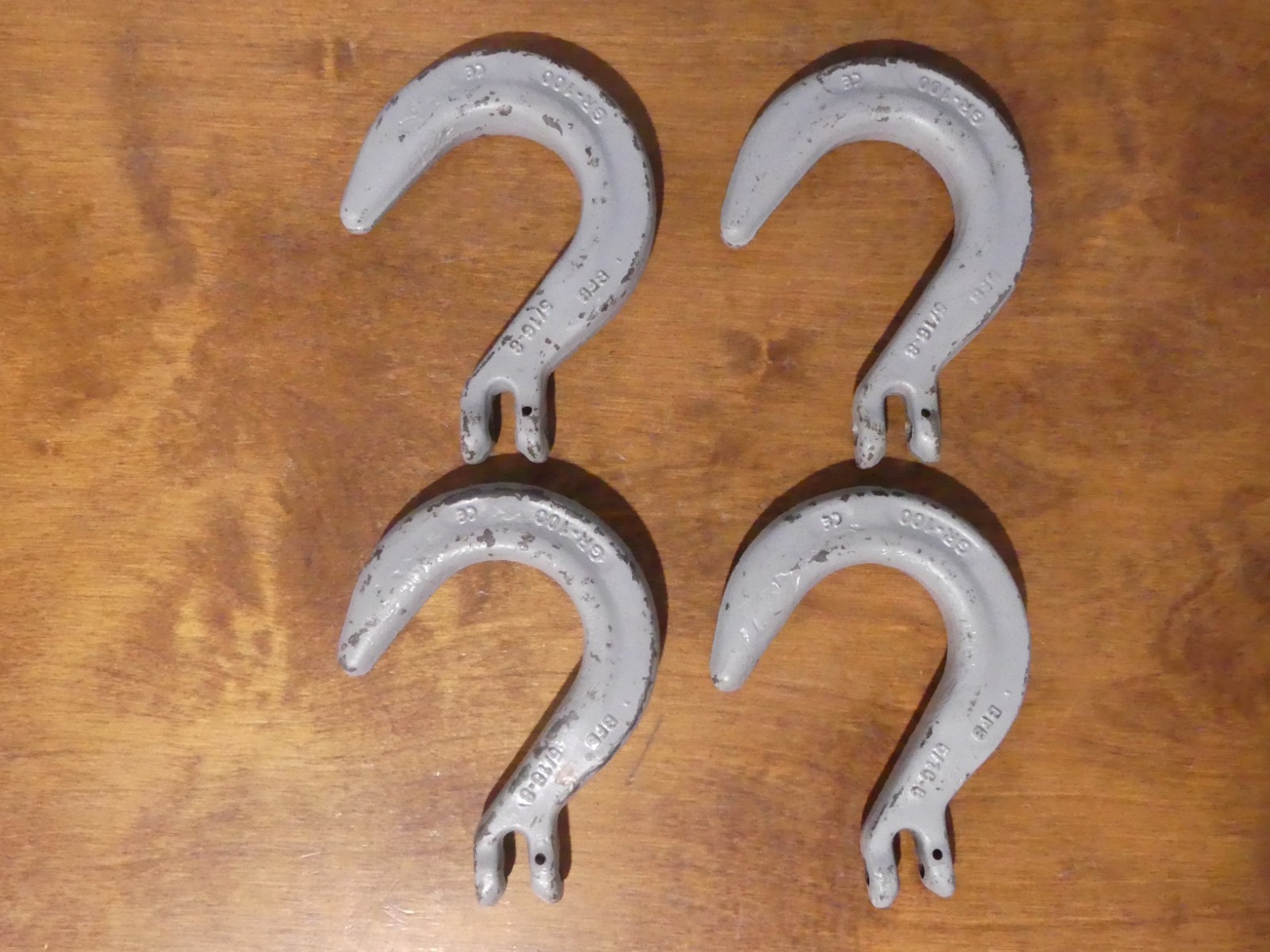 Lot of 4 Crosby 100 Grade 5/16-8 Alloy Hook