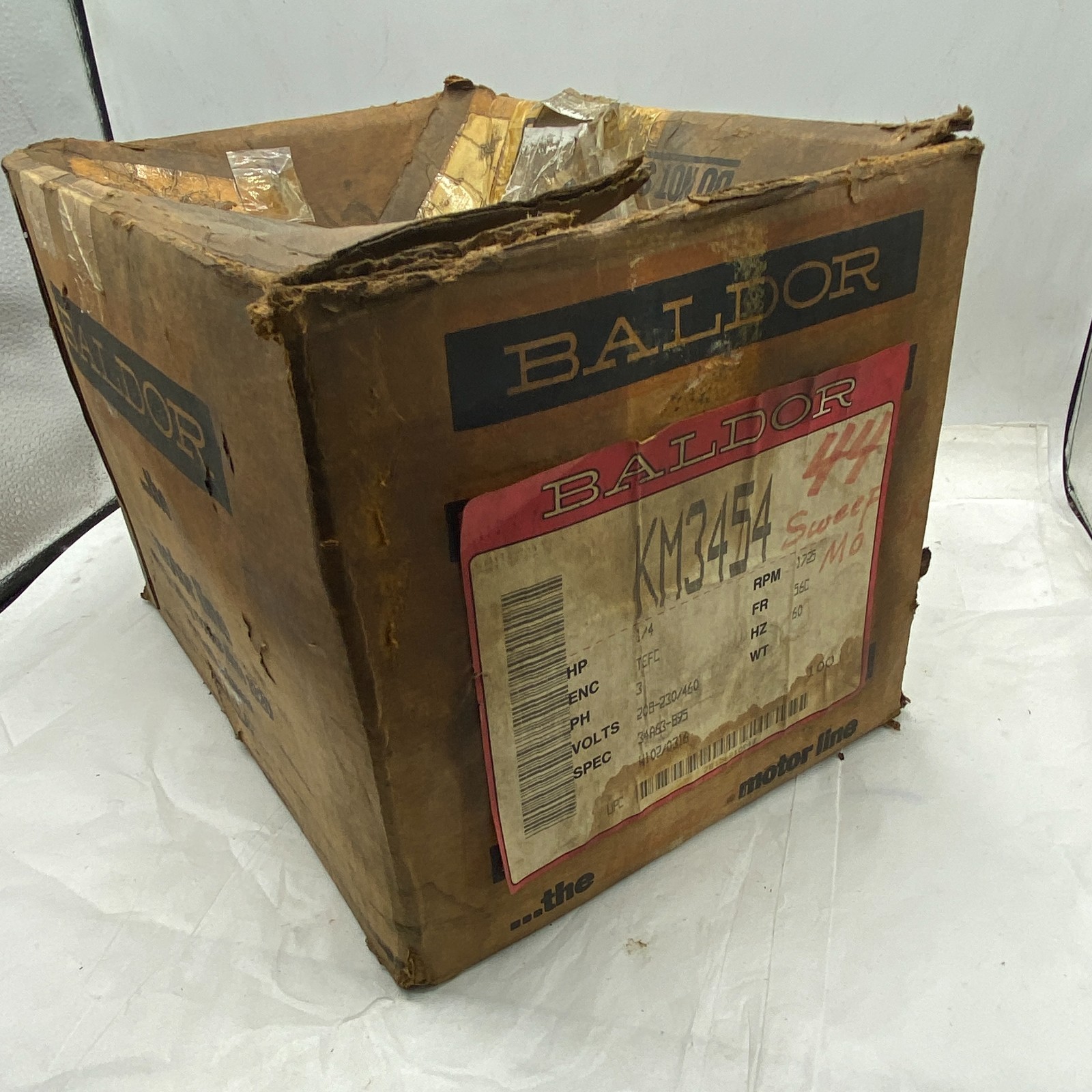 BALDOR KM3454 INDUSTRIAL MOTOR THREE PHASE 1725RPM 60HZ 208-230/460 VOLTS
