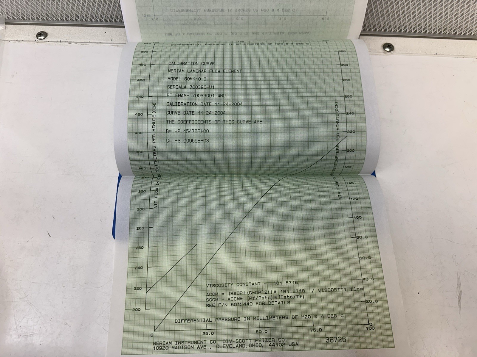 Meriam 50MK10-3 Laminar flow Element LFE