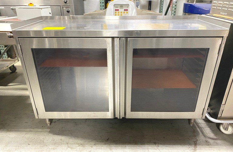 Cabinet/ By Champion Stainless Steel / 2 Glass Doors 61″w x 22″d x 39″H