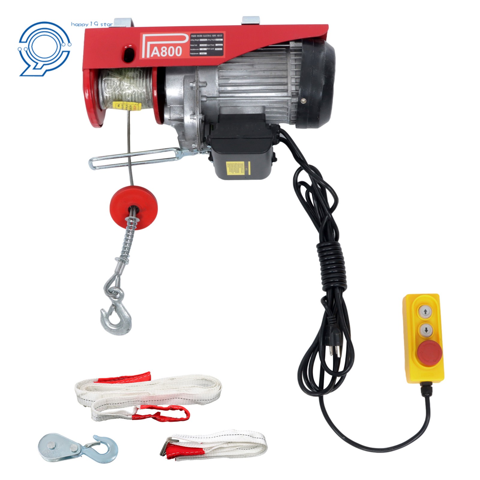1760LB Electric Winch with 14ft Wired Remote Control for Factories,Warehouses