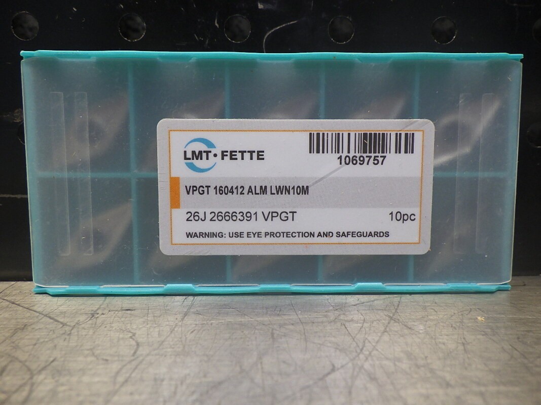 LMT.FETTE Carbide Inserts QTY10 26J666391 VPGT (LOC268B)