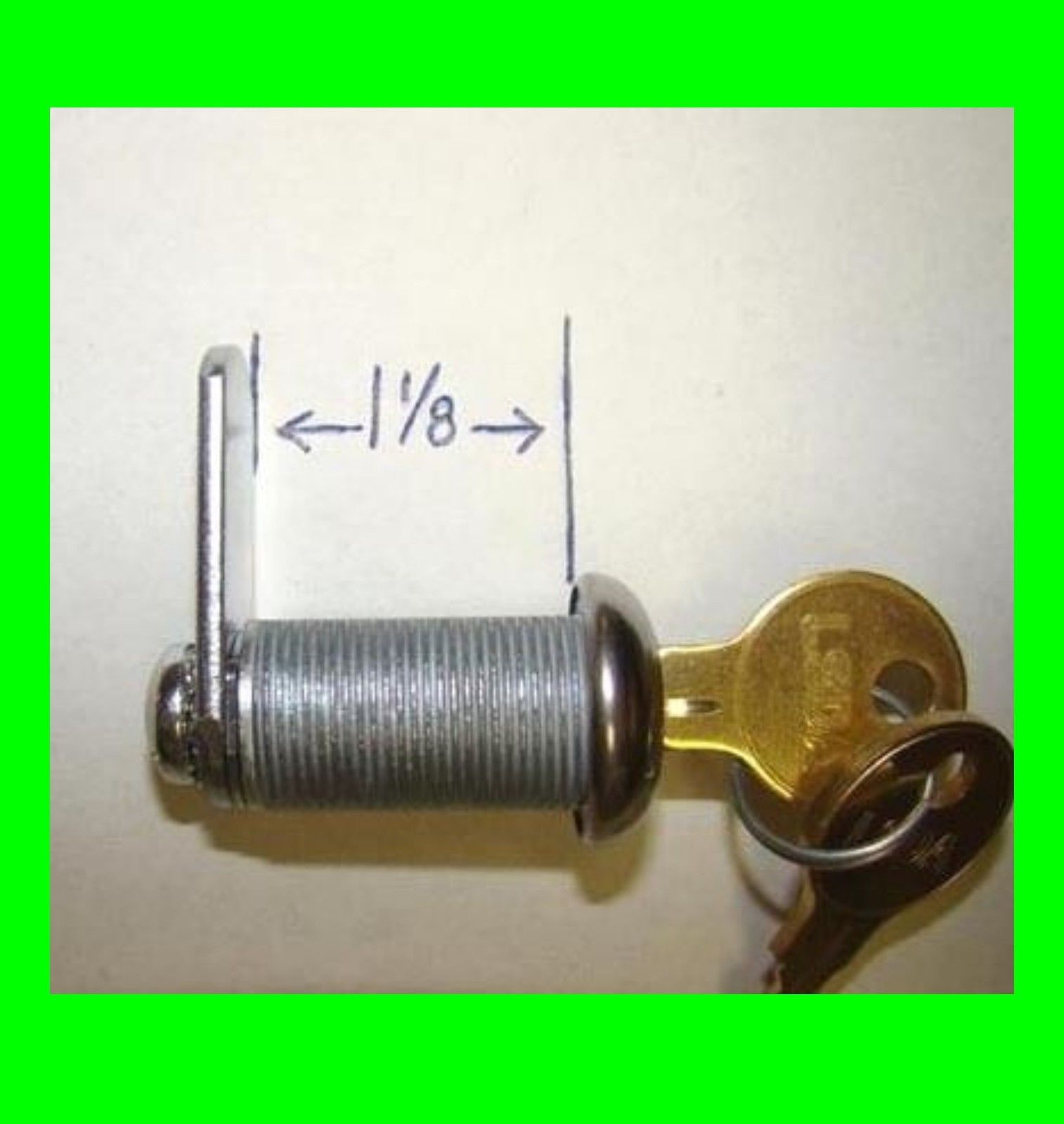 Fort Compx Cam Cabinet Lock 3/8, 5/8, 7/8, 1 1/8,1 3/8 Length KEYED ALIKE Chrome