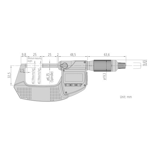 Mitutoyo MD-E50 QuantuMike Digital Micrometer 293-141-40 Measuring Tool IP65