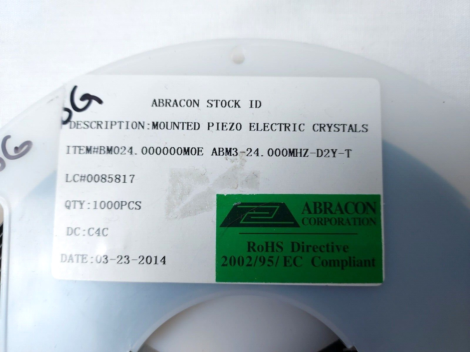 2574 Pack ABRACON ABM3-24.000MHZ-D2Y-T Crystals/Oscillators, 24.0 MHZ, 50OHM