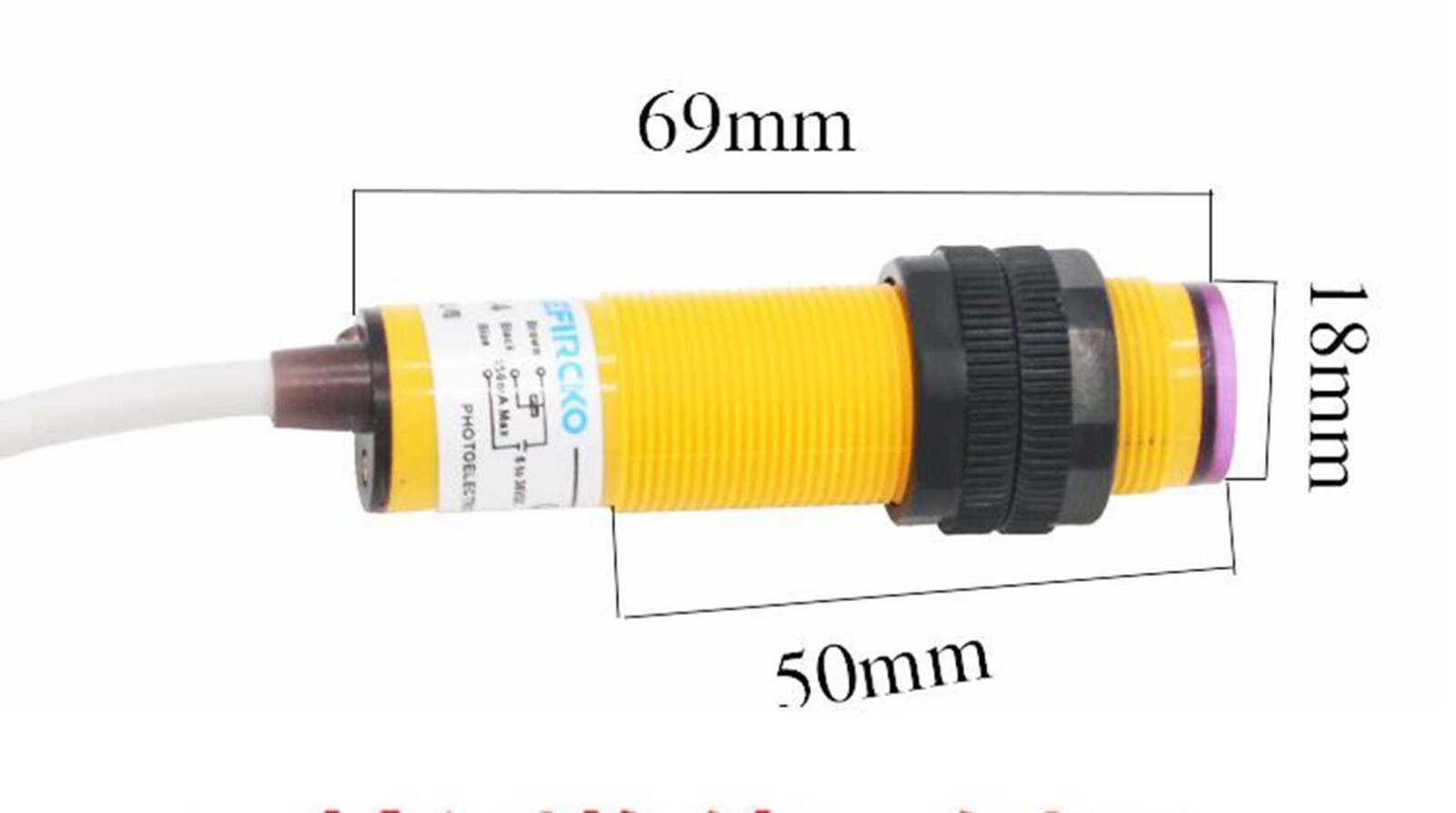 Adjustable Infrared Proximity Switch Photoelectric Sensor NPN NO 12V 24V A387