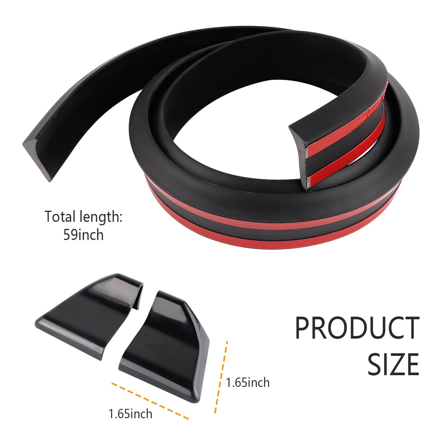 Carbon Fiber Rear Spoiler Wing 4.9 Ft Reflective Carbon Fiber Car Rear Spoiler