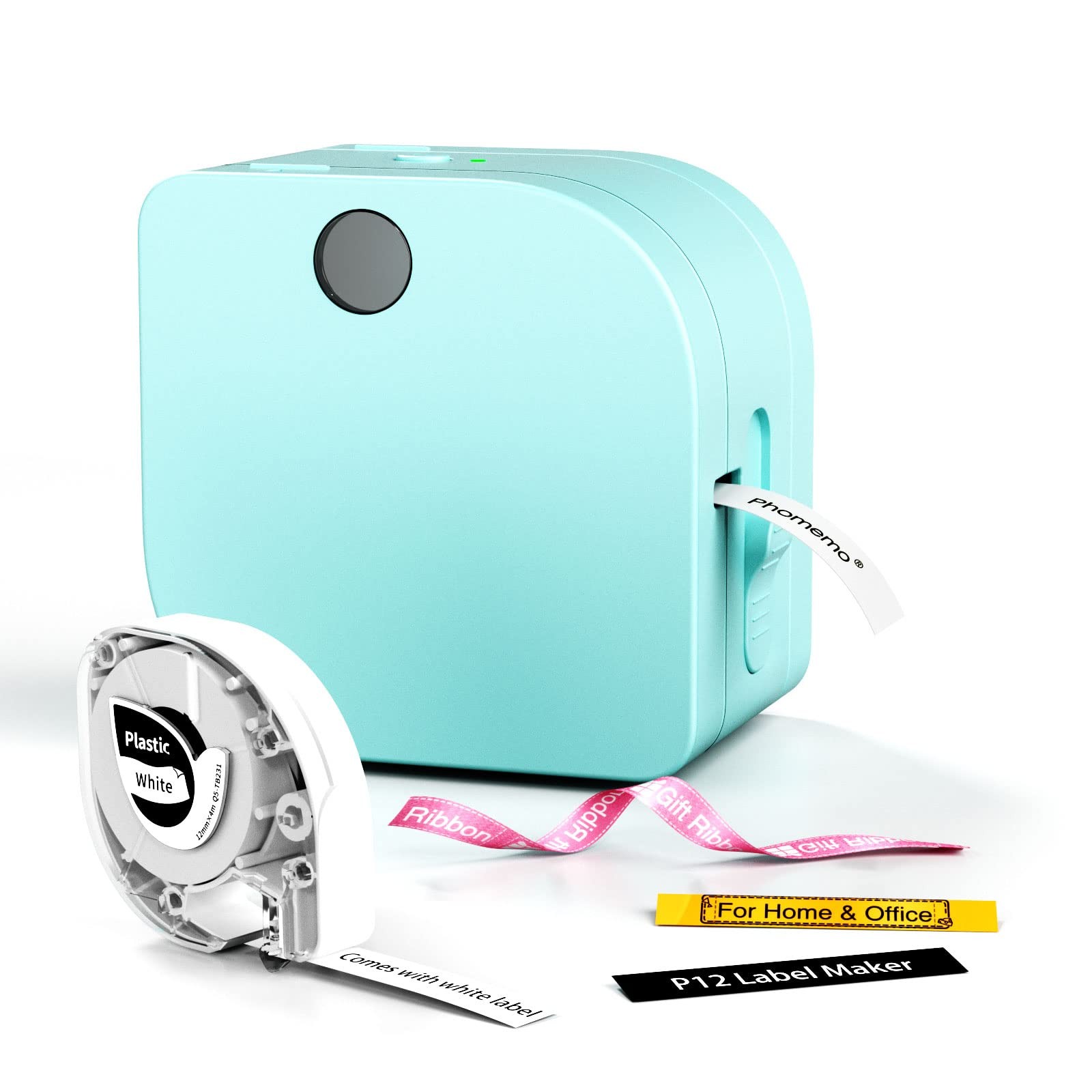 Phomemo Label Maker Machine with Tape, P12 Bluetooth Small Small, Green