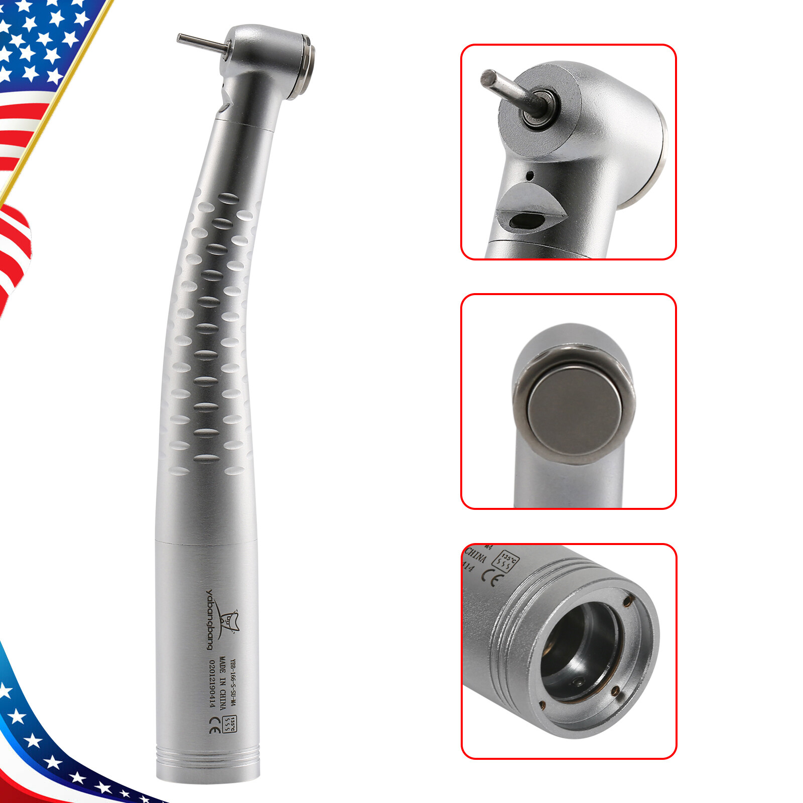 KaVO Style Dental Fiber Optic LED Handpiece Fast High Speed /LED Coupler 4/6Hole