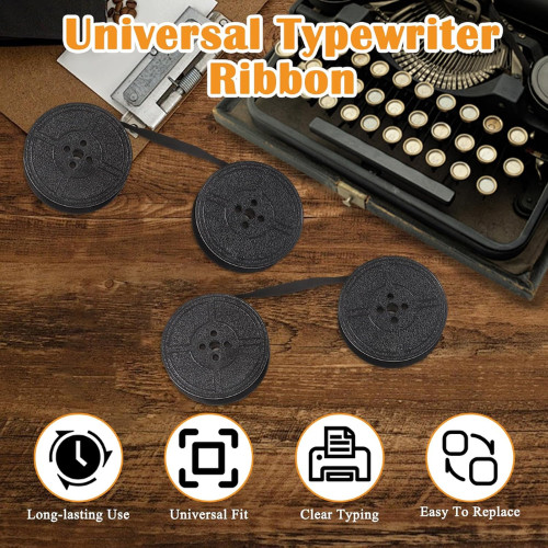 Universal Typewriter Ribbon Twin Spool Replacement Pack – Black Ink (2 Pcs)