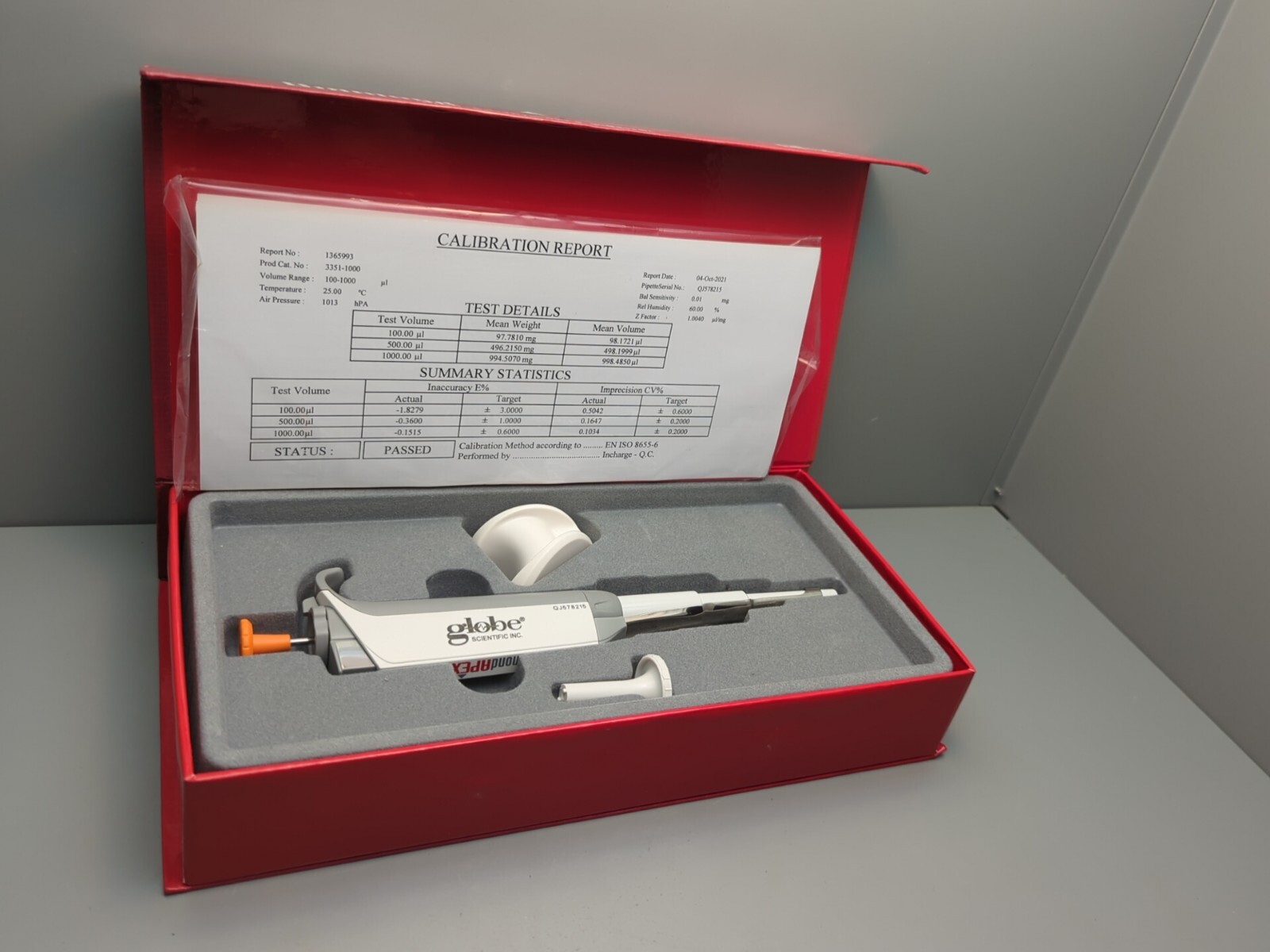 Globe Scientific 3351-1000- Pipette, Diamond Apex Fully Autoclavable, Adjustable