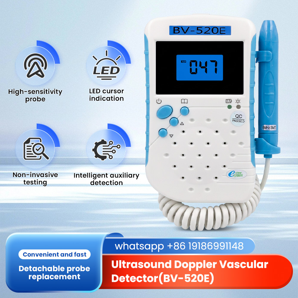 Handheld Vascular Doppler, 8.0MHz Blood Flow Velocity Meter, Portable