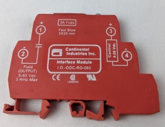 Continental Industries I.O-ODC-R0-060 Din Rail Mount I/O Module
