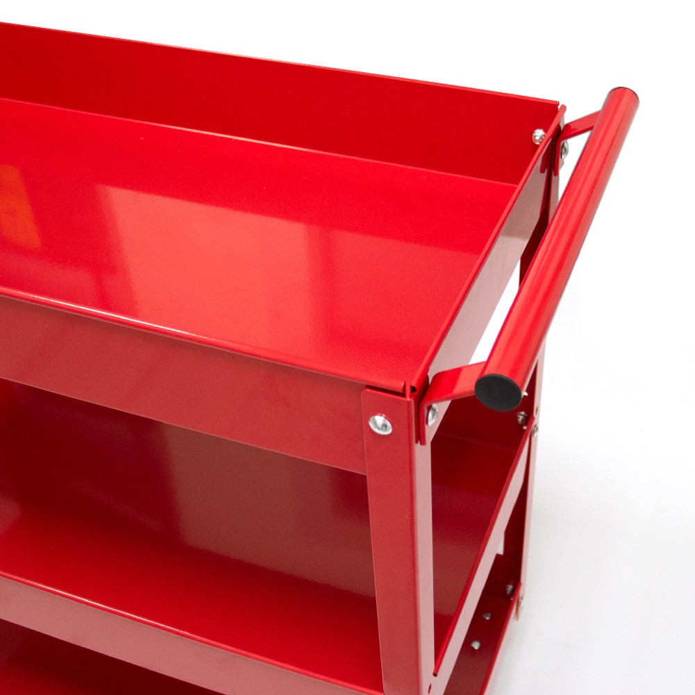 400LBS Steel 3-Shelf Rolling Multipurpose Service Tool Cart for Garage Home
