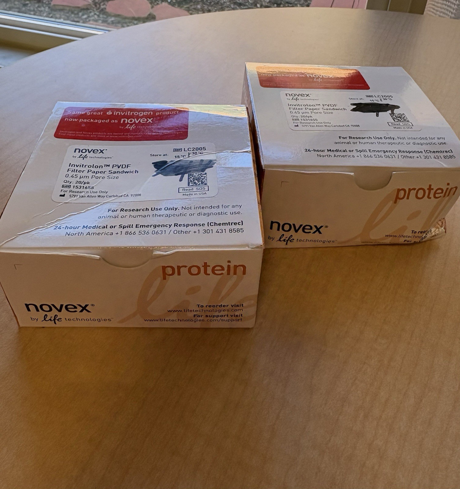 20/Pk INVITROGEN LC2005 Invitrolon PVDF Filter Paper Sandwich 0.45μm, 2 Packs