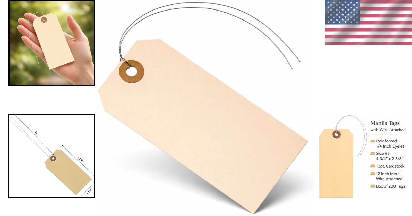 Quality Wire Tags with Reinforced Eyelet