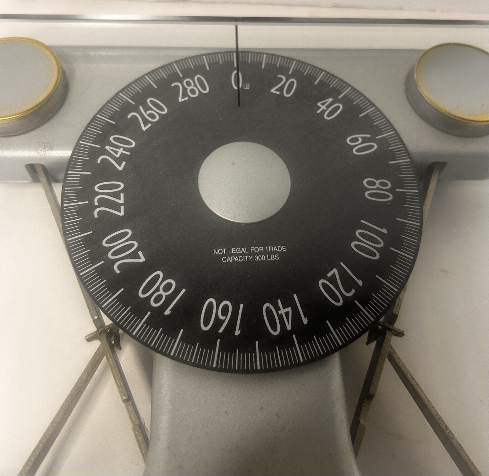 Heath O Meter 280 lb Mechanical Scale P4000 Glass Metal. Vintage. Tested.