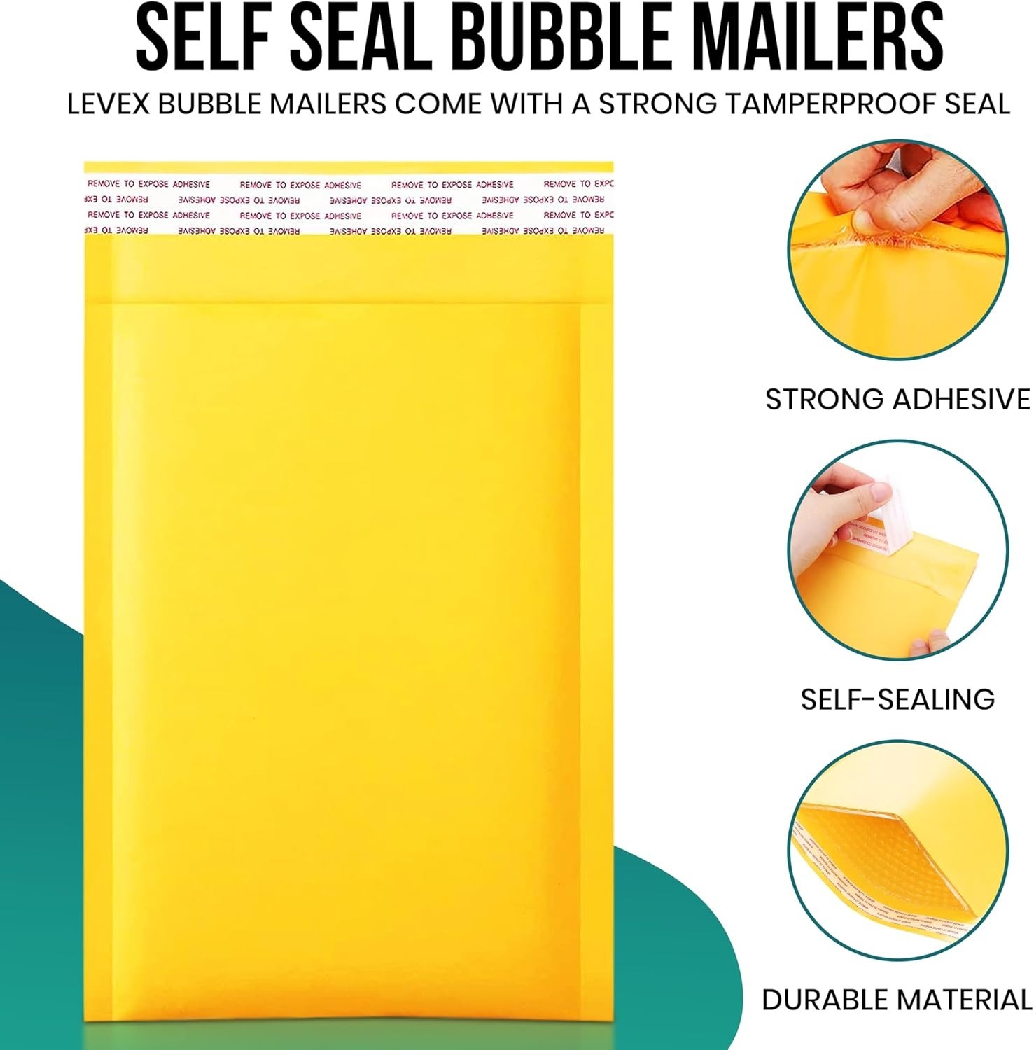 # 10″x13″ Kraft Paper Bubble Padded Envelopes Mailers WaterProof Pcs10/25/50/100
