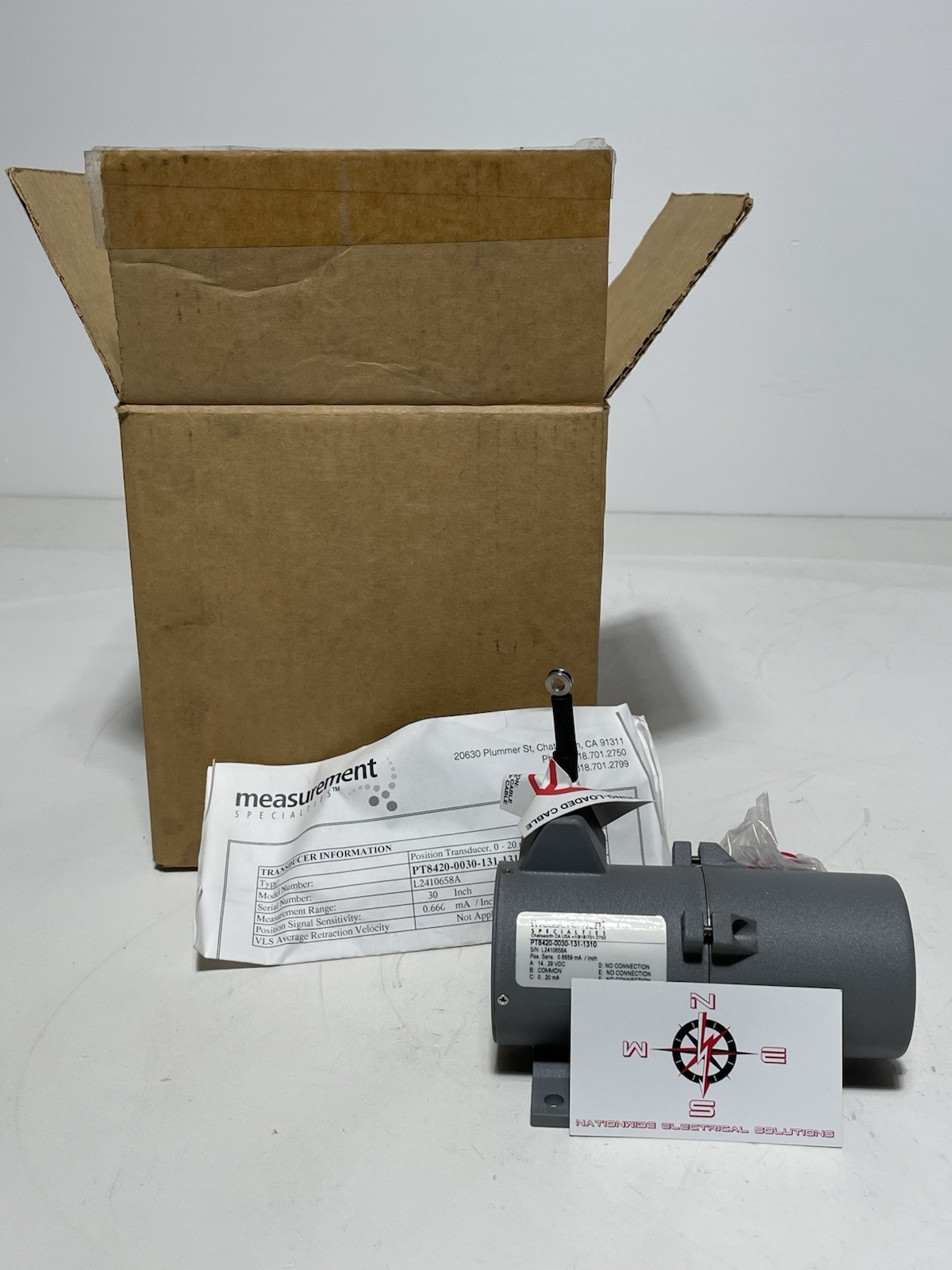 Measurement Specialties PT8420-0030-131-1310 Position Transducer