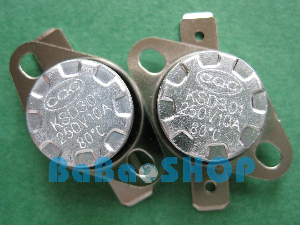 2pcs KSD301 80°C / 176°F Degree Celsius N.C. Temperature Switch Thermostat