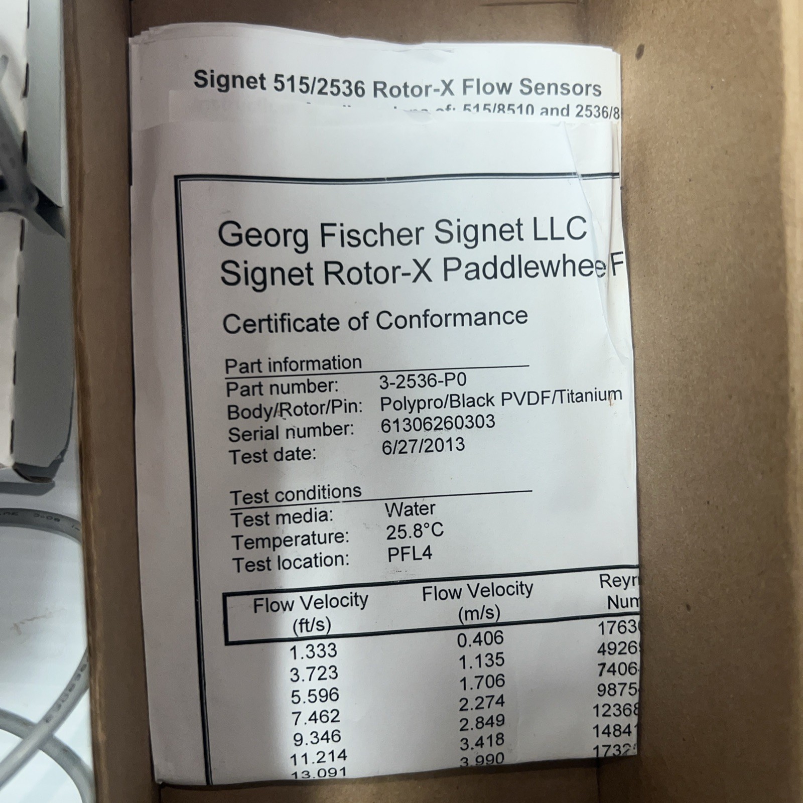 GF Signet Model 2536 Loflow 0.5-4” 198-840-143