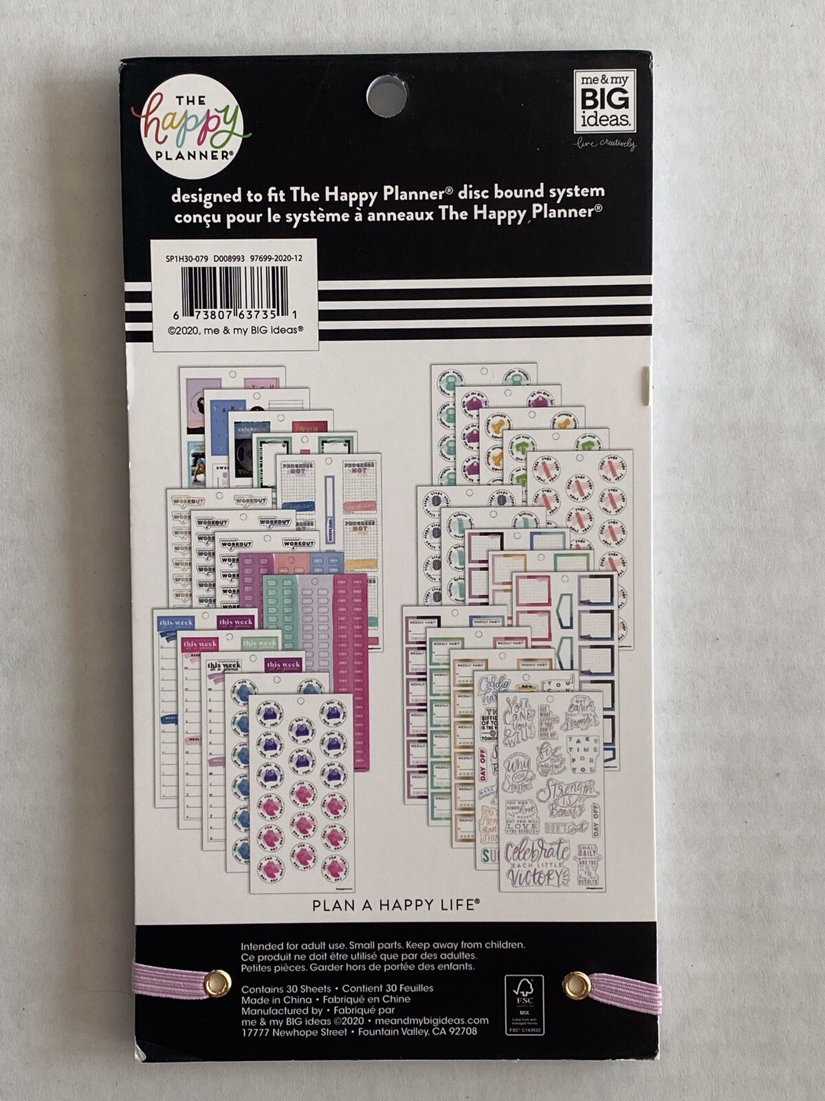 *Brand New* The Happy Planner Value Sticker Book Fitness-Don’t Give Up 690 Pcs.