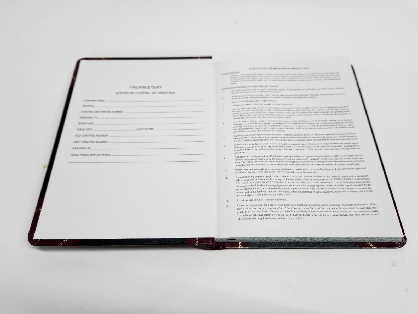 Boorum & Pease L21-300-R Professional-Grade Hardcover Laboratory Notebook