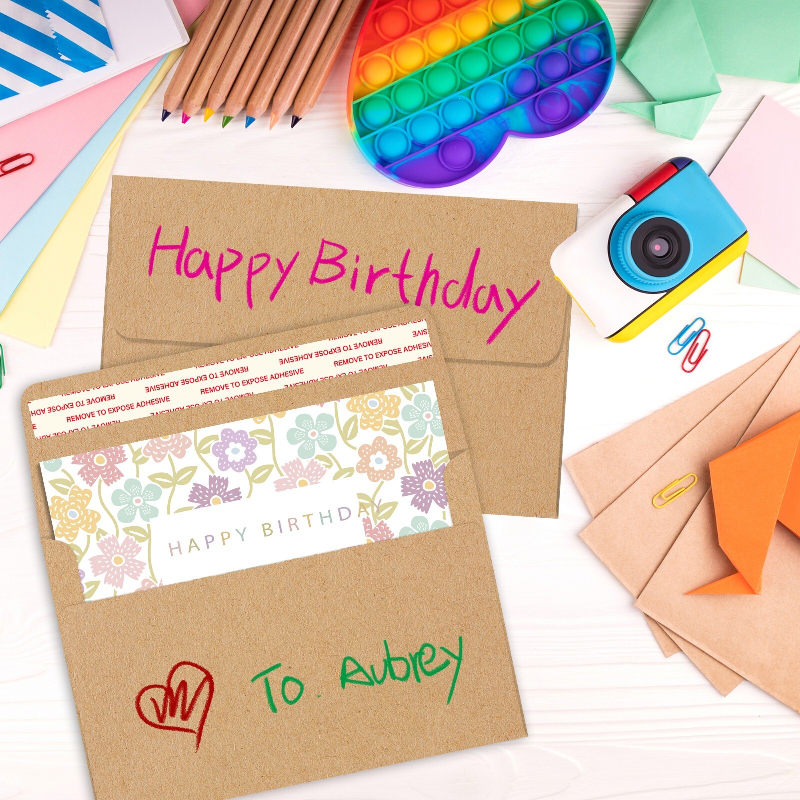 300 Brown Kraft Paper Envelopes 5×7 Invitation A7 5.25×7.25 Self Seal Card Photo
