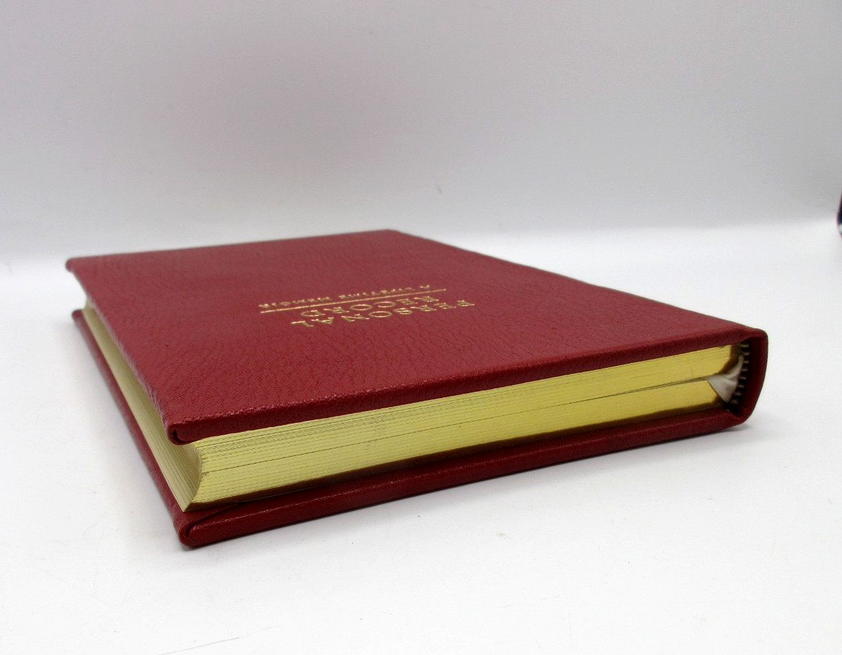 Personal Record: A Lifetime Memoir 8″ Goatskin Leather Journal Graphic Image