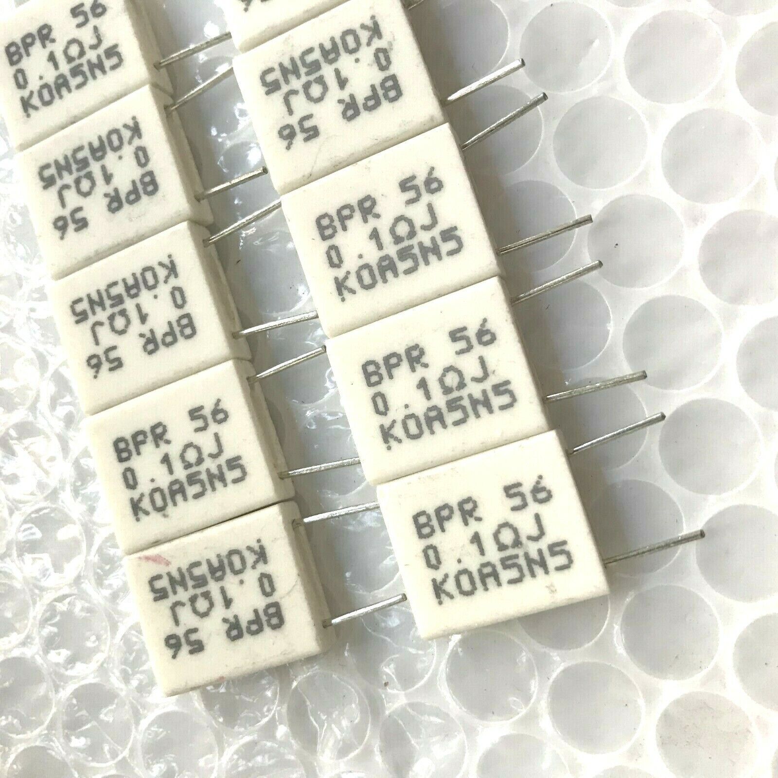 10Pcs 5W Wirewound Non-inductive Cement Resistor Ceramic horizontal 0.01Ω -0.5 Ω